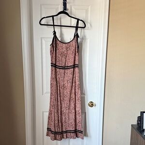 Floral Dress with Black Accents